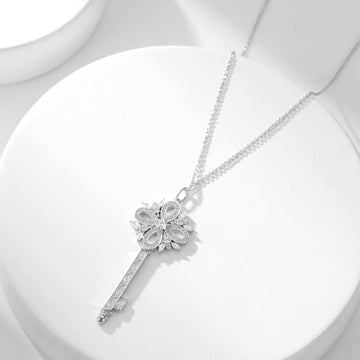 Key Victory Silver Diamond Necklace