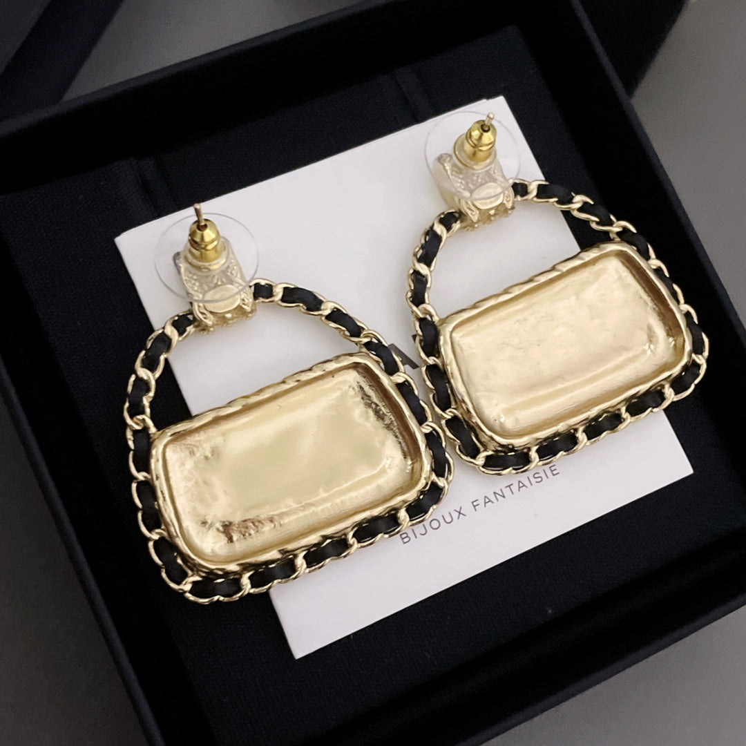 Flap Bag Stud Earrings