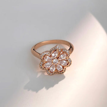 Precious Pink Gold Diamond Ring