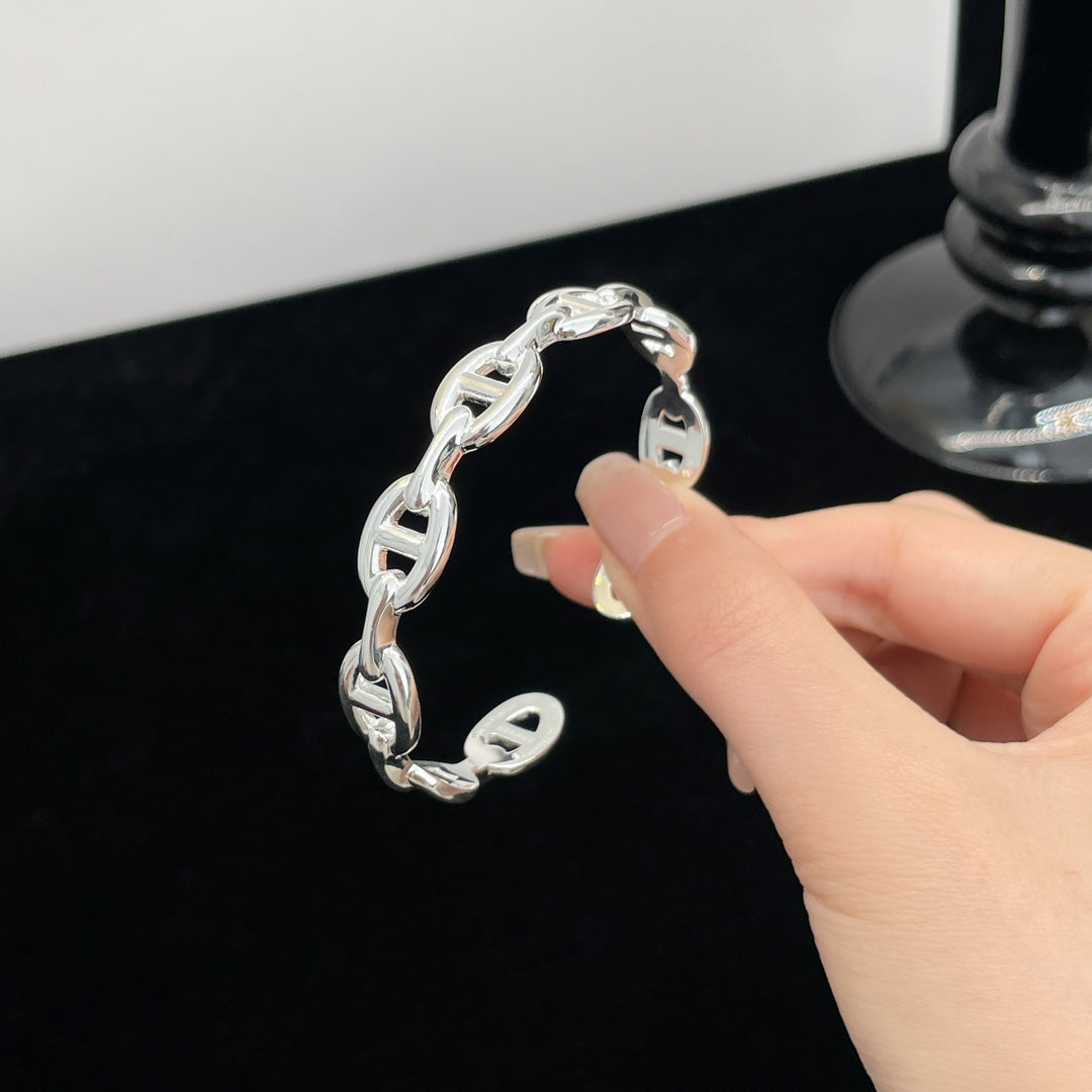 Chaine Silver Open Bracelet