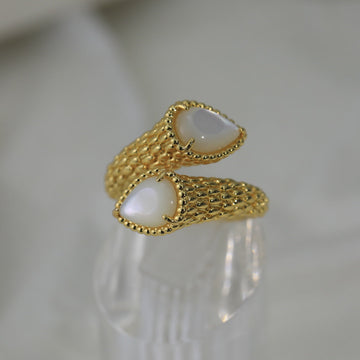 Boheme Mop 2 Motif Gold Ring