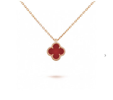 Clover Mini Pink Gold Necklace