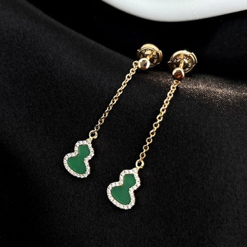 Wulu Diamond Pink Gold Drop Mini Earrings