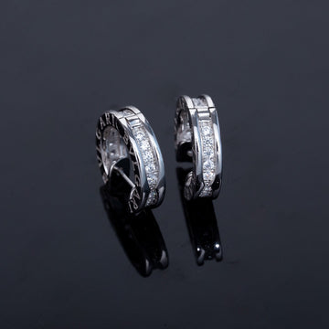 Zero 1 Mini Silver Diamond Earrings