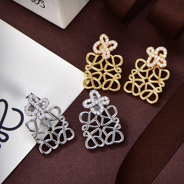 Large Anagram Diamond Earrings