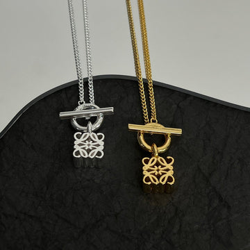 Anagram Hoop T-Bar Medium Necklace