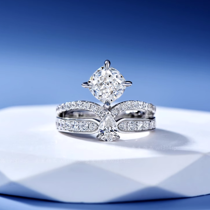 Josephine Diamond Silver Ring