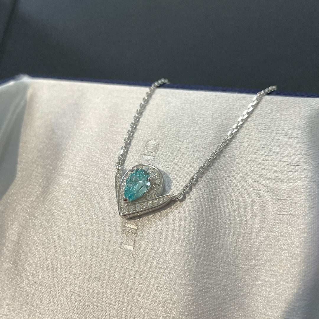 Josephine Blue Diamond Silver Necklace