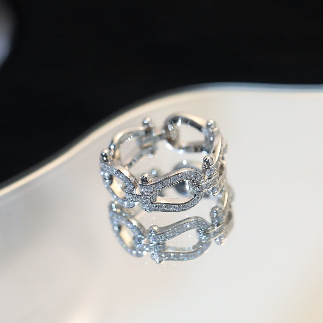 Force 10 Silver Diamond Ring
