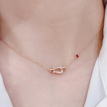 Force 10 Diamond Pink Gold Necklace