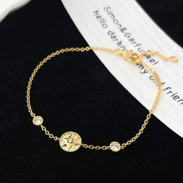 Lucky Star 1 Motif 2 Diamond Bracelet