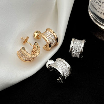 Zero 1 Diamond Paved Earrings