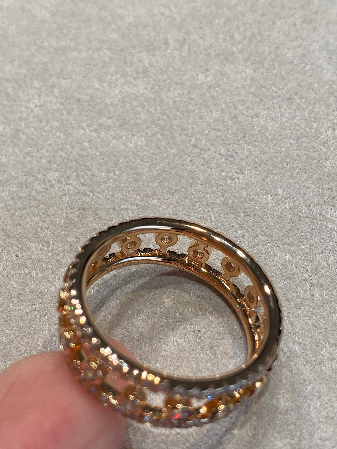 Dewdrop Diamond Paved Ring