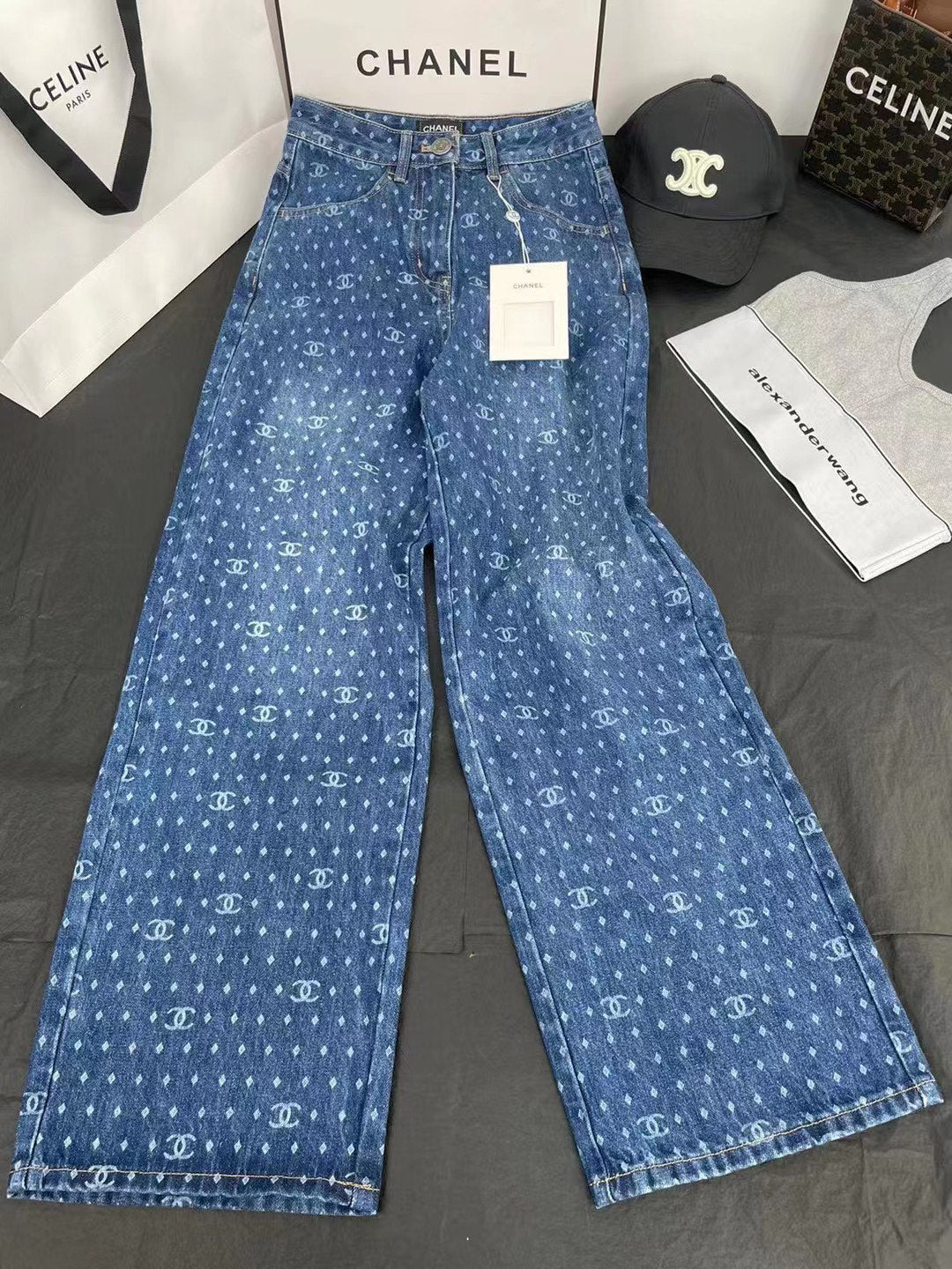 Denim CC Logo Light Blue Jeans