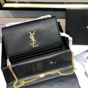 Kate Medium 24CM Black Grained Calfskin