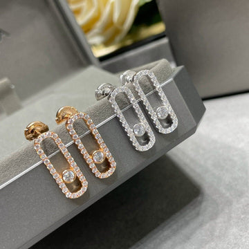 Move Uno Stud Diamond Paved Earrings