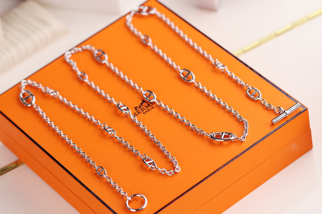 Hm Farandole 120 Long Silver Necklace