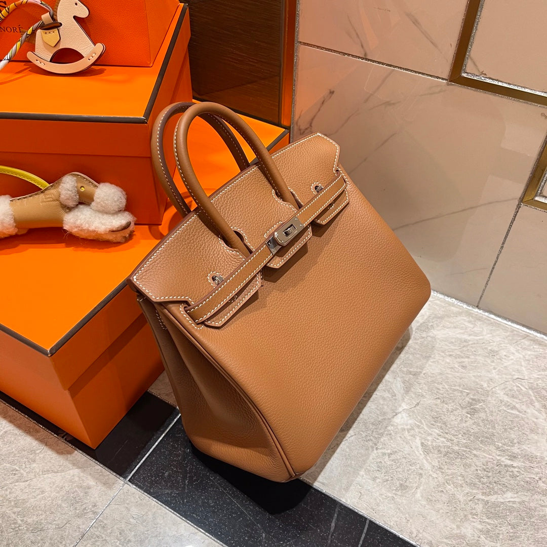 HM Birkin 25CM Gold Togo Leather Silver Hardware