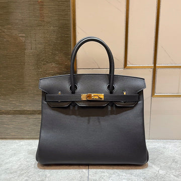 HM Birkin 30CM Black Swift Leather Gold Hardware