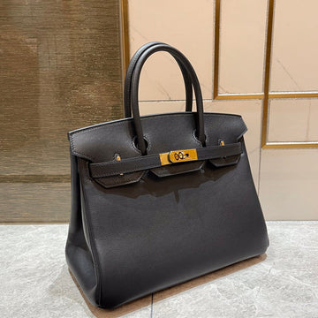 HM Birkin 25CM Black Swift Leather Gold Hardware