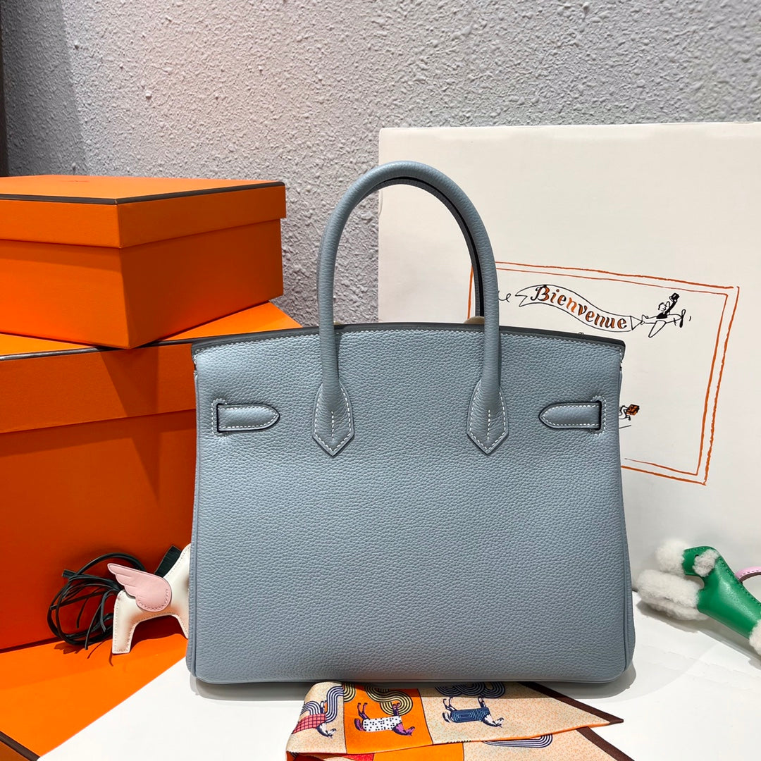 HM Birkin 30CM Cloud Blue Togo Leather Silver Hardware