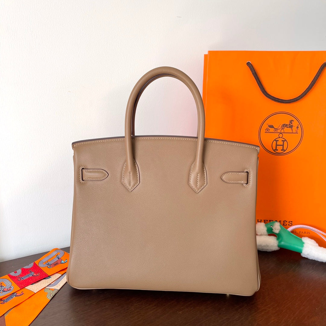 HM Birkin 30CM Beige Swift Leather Gold Hardware