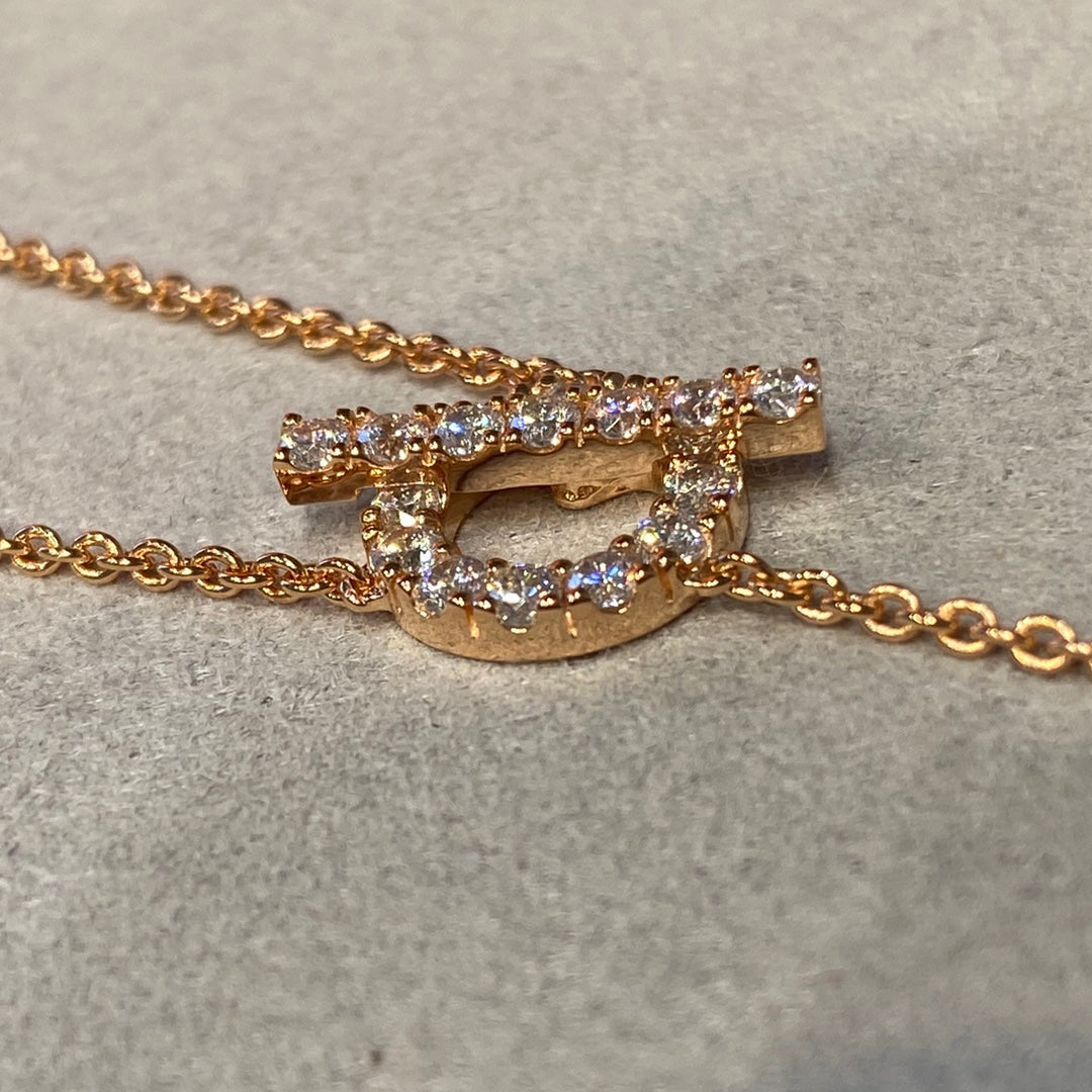 Finesse Pink Gold Diamond Necklace
