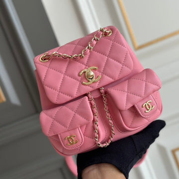 Small Backpack 20.5 Pink Lambskin