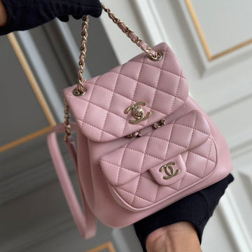 Small Backpack 18 Light Pink Lambskin