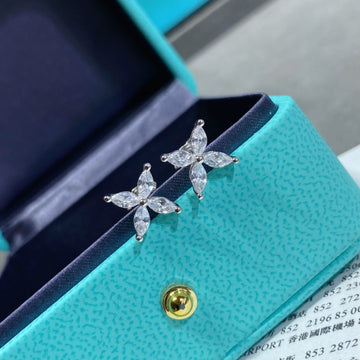 Victoria Silver Diamond Stud Mini Earrings