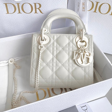 Mini Lady 17 My Abc White Lambskin