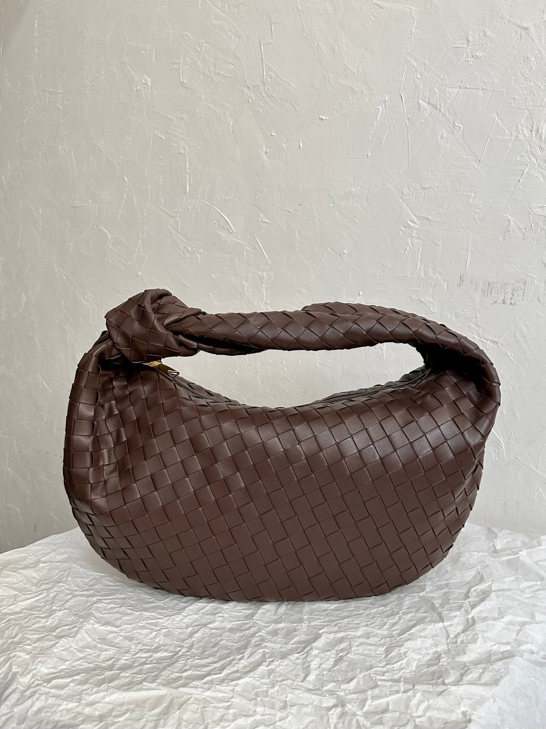 Bv Small Jodie 48CM Chocolate Suede Leather