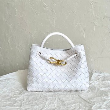 Bv Small Andiamo 25CM White Lambskin