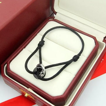 Trinity Silver Grey Textile Bracelet