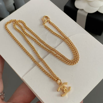 CC Lock Gold Chain Necklace