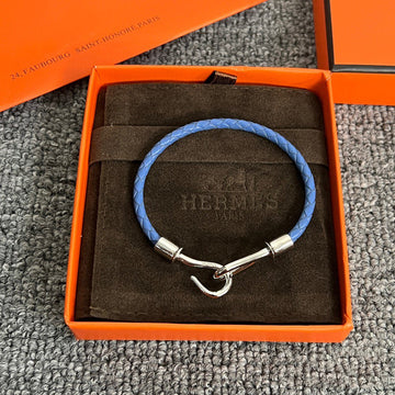 Hm Jumbo Leather Silver Bracelet
