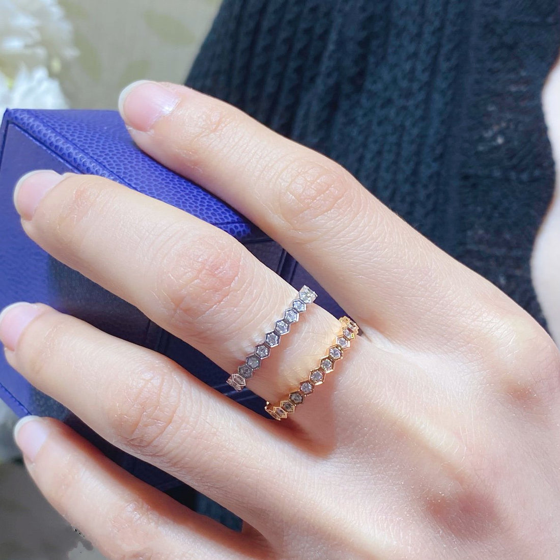 Bee Love Diamond Paved Small Ring