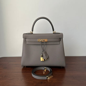 HM Kelly 28CM Etain Togo Gold Hardware