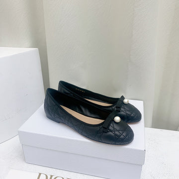CD Ballet Flat Black Mop Front