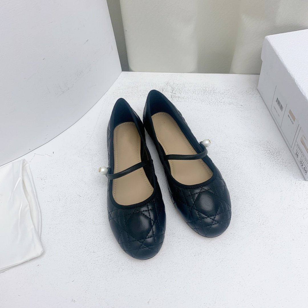 CD Ballet Flat Black Mop Middle