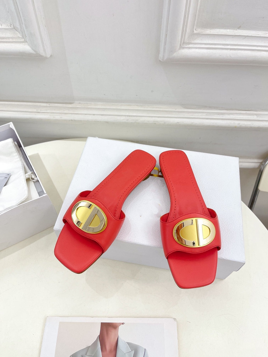 CD Forever Heeled 1.5cm Red
