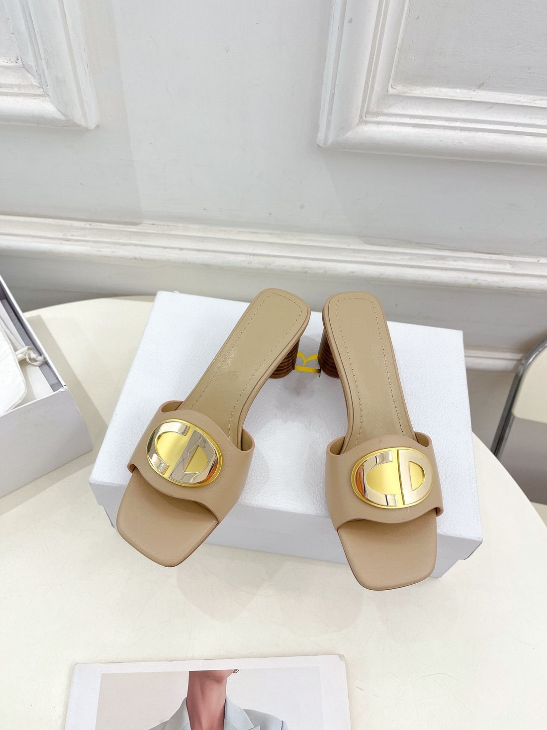 CD Forever Heeled 5CM Beige
