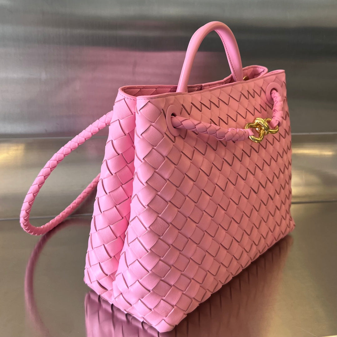 Bv Medium Andiamo 32CM Pink Lambskin