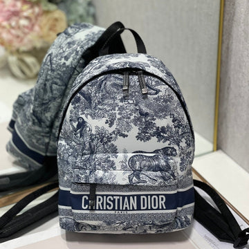 Travel Backpack 20CM White Blue Oblique Jacquard