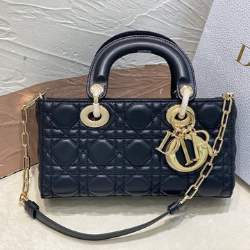 Small Lady D-Joy 22 Black Lambskin