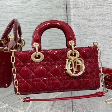 Small Lady D-Joy 22 Red Patent Calfskin