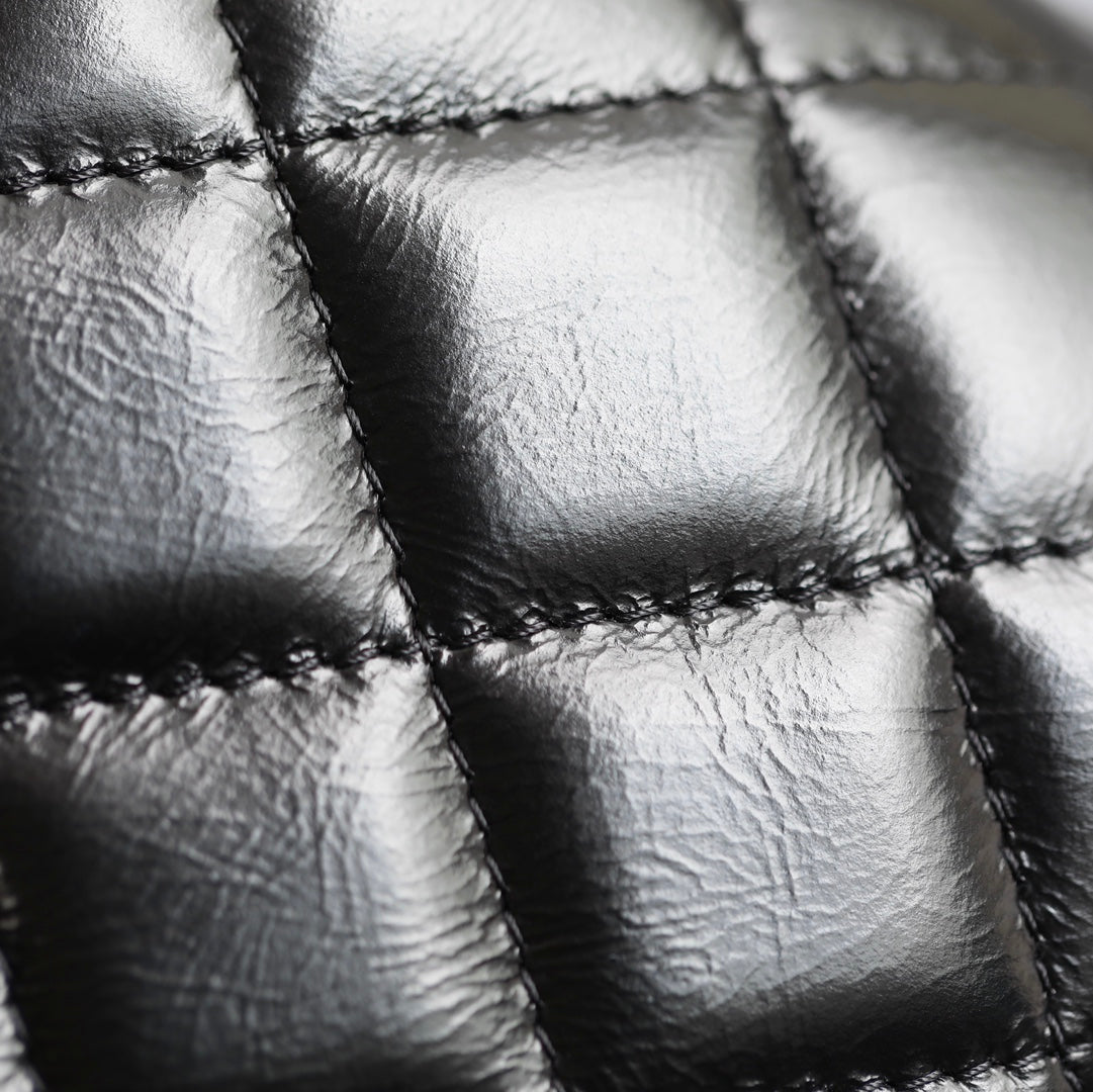 CC Vanity Case 17 Black Lambskin Silver Hardware