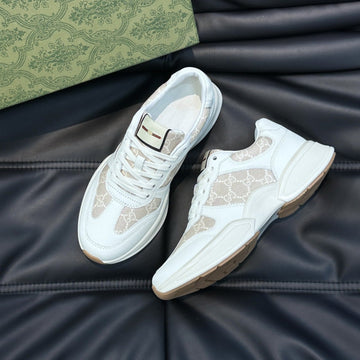 GG Retro Rhyton Sneakers Shoes Pink White