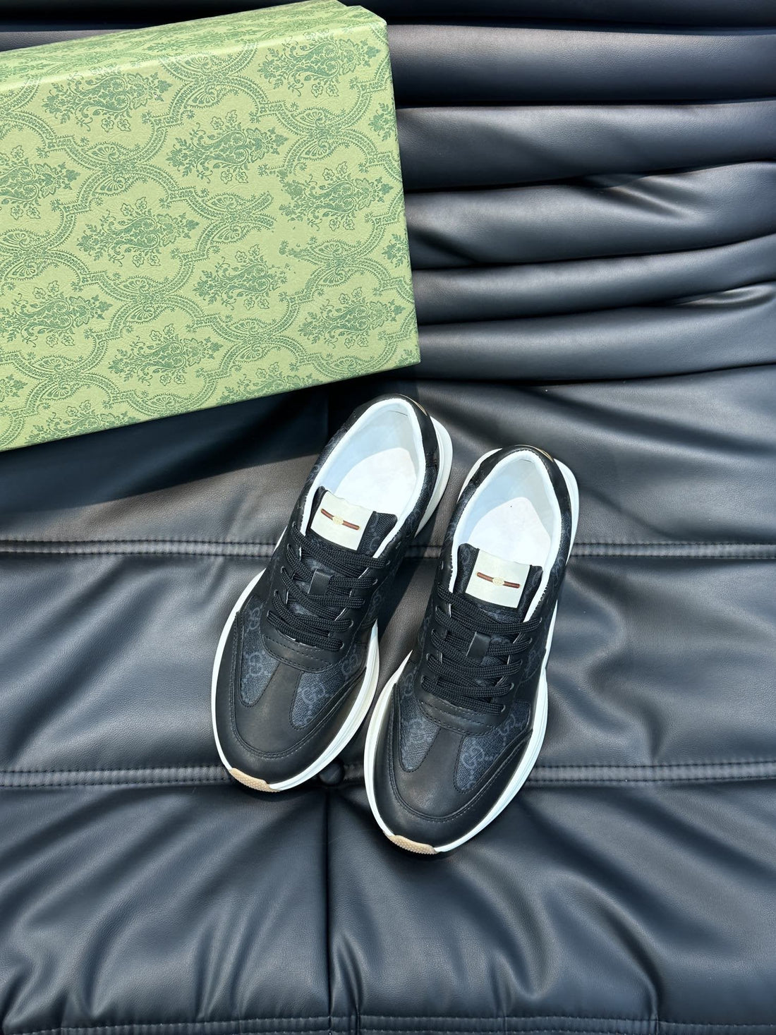 GG Retro Rhyton Sneakers Shoes Black