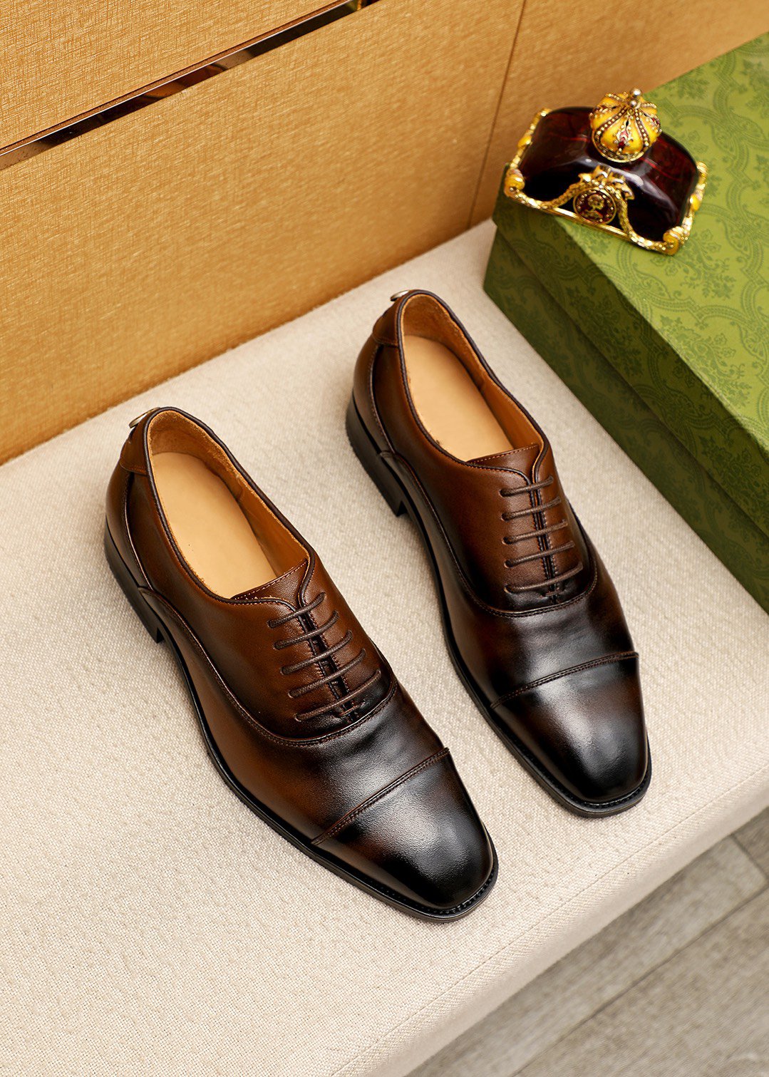 GG Monkstrap Leather Brown